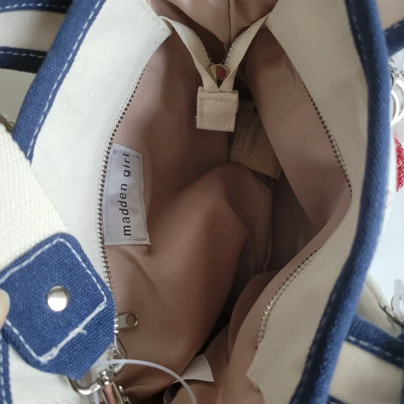 Madden Girl Mushroom Print Canvas Tote Bag - Picture 10 of 13